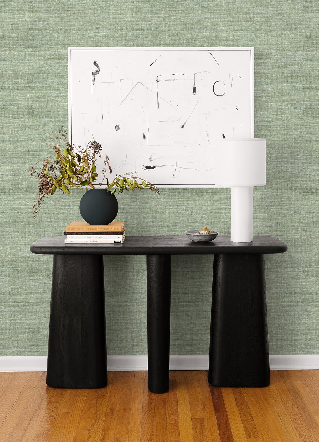 Exhale Light Green Faux Grasscloth Texture Wallpaper - A-Street Prints 4014-26457