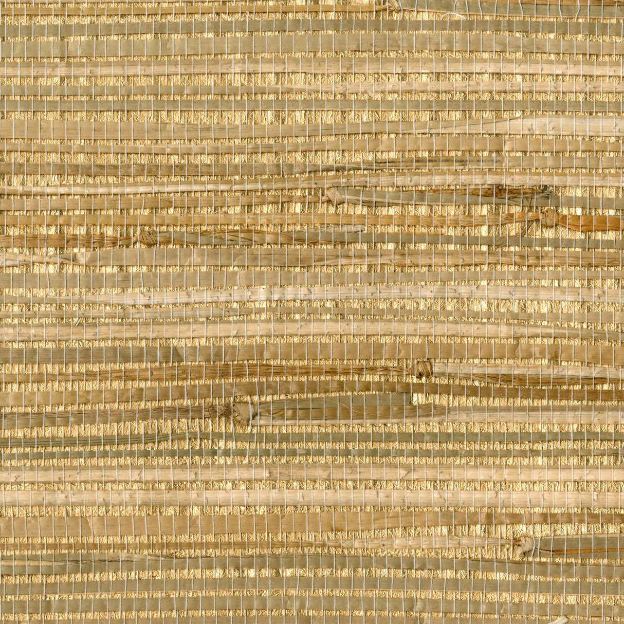 Zoho Neutral Foil Grasscloth Wallpaper with Modern Textured Pattern - Advantage 4018-0055