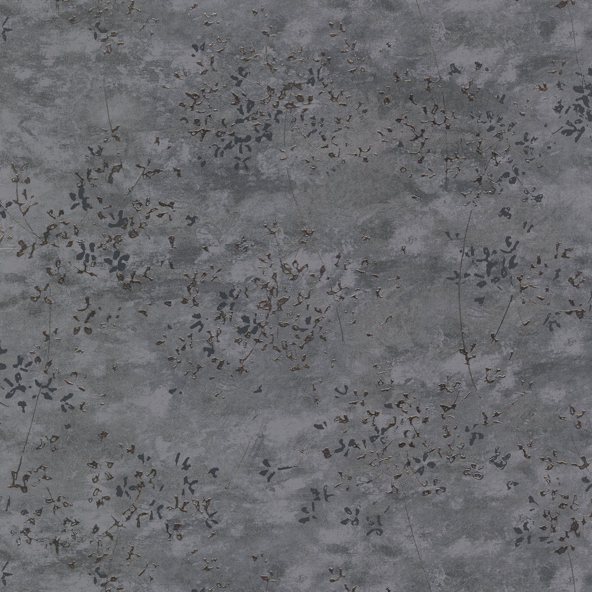 Arian Sterling Inkburst Grey Wallpaper with Metallic Raised Ink Abstract Foil on Non Woven - Brewster 4019-86431
