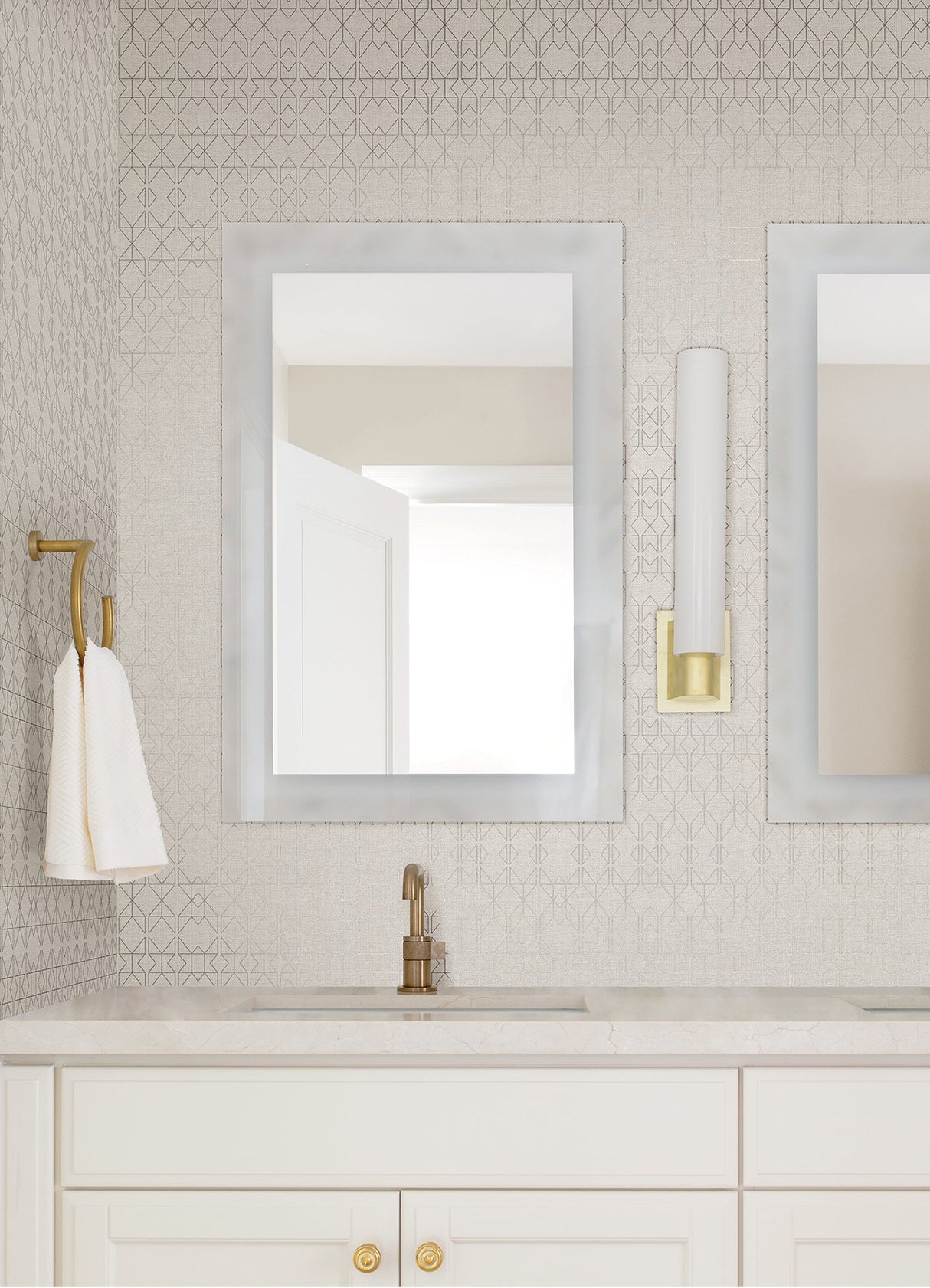 Paititi Rose Gold Diamond Trellis Wallpaper with Modern Geometric Pattern and Metallic Raised Ink - A-Street Prints 4019-86436
