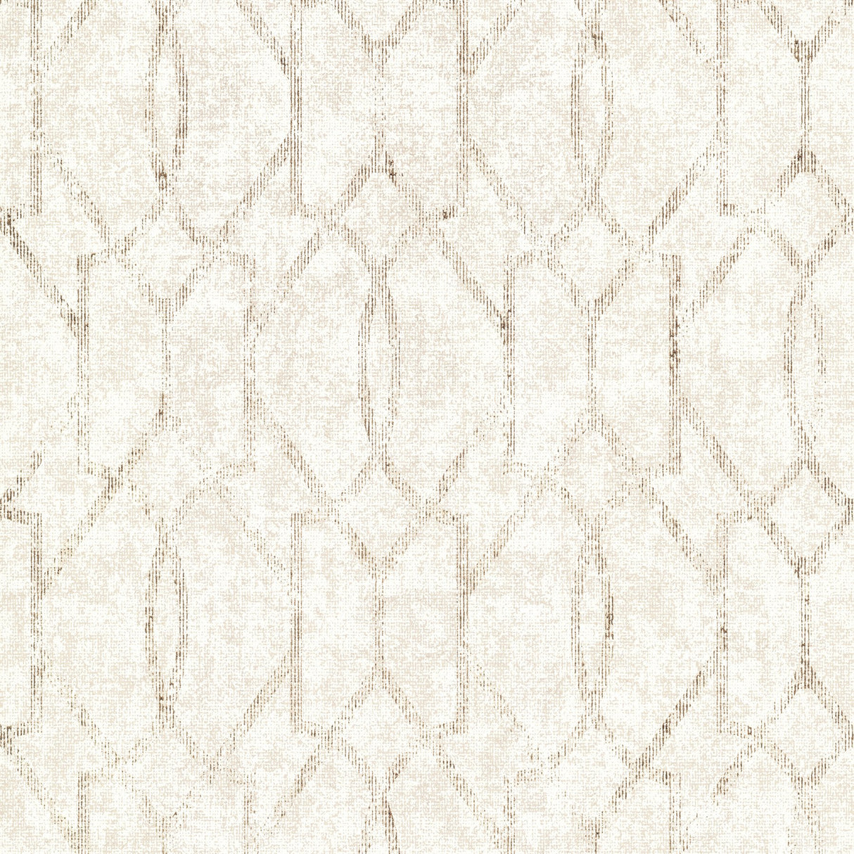 Ziva Cream Trellis Wallpaper with Metallic Raised Ink Trellis & Lattice - A-Street Prints 4019-86448