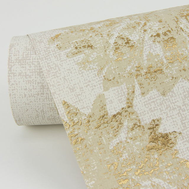 Kala Gold Floral Wallpaper with Metallic Foil Botanical Flowers - A-Street Prints 4019-86460