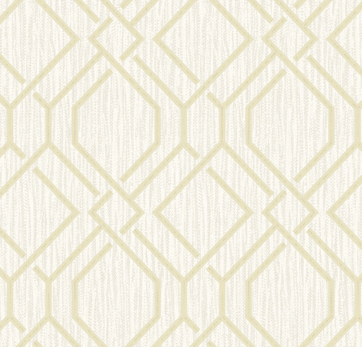 Frege Gold Trellis Wallpaper with Metallic Geometric Textured Pattern - Advantage 4025-82515
