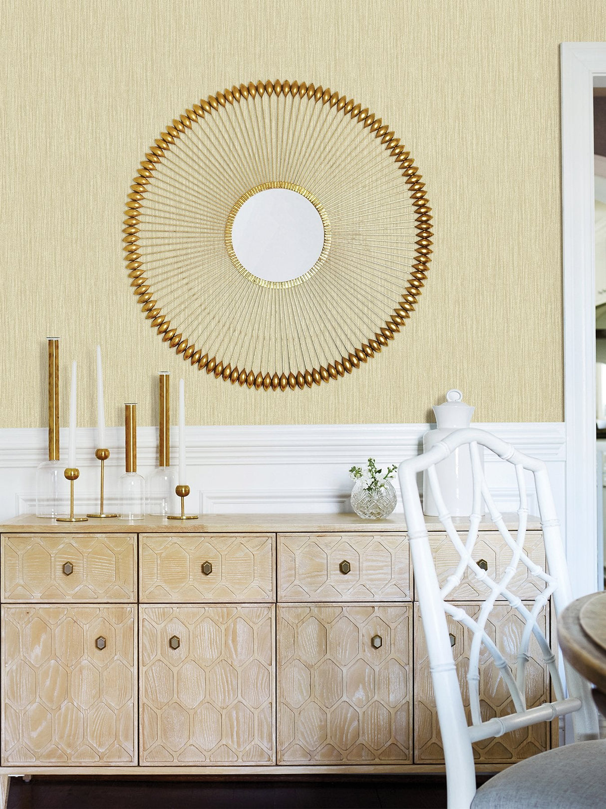 Abel Gold Textured Wallpaper with Abstract Vertical Texture - Advantage 4025-82516SAM