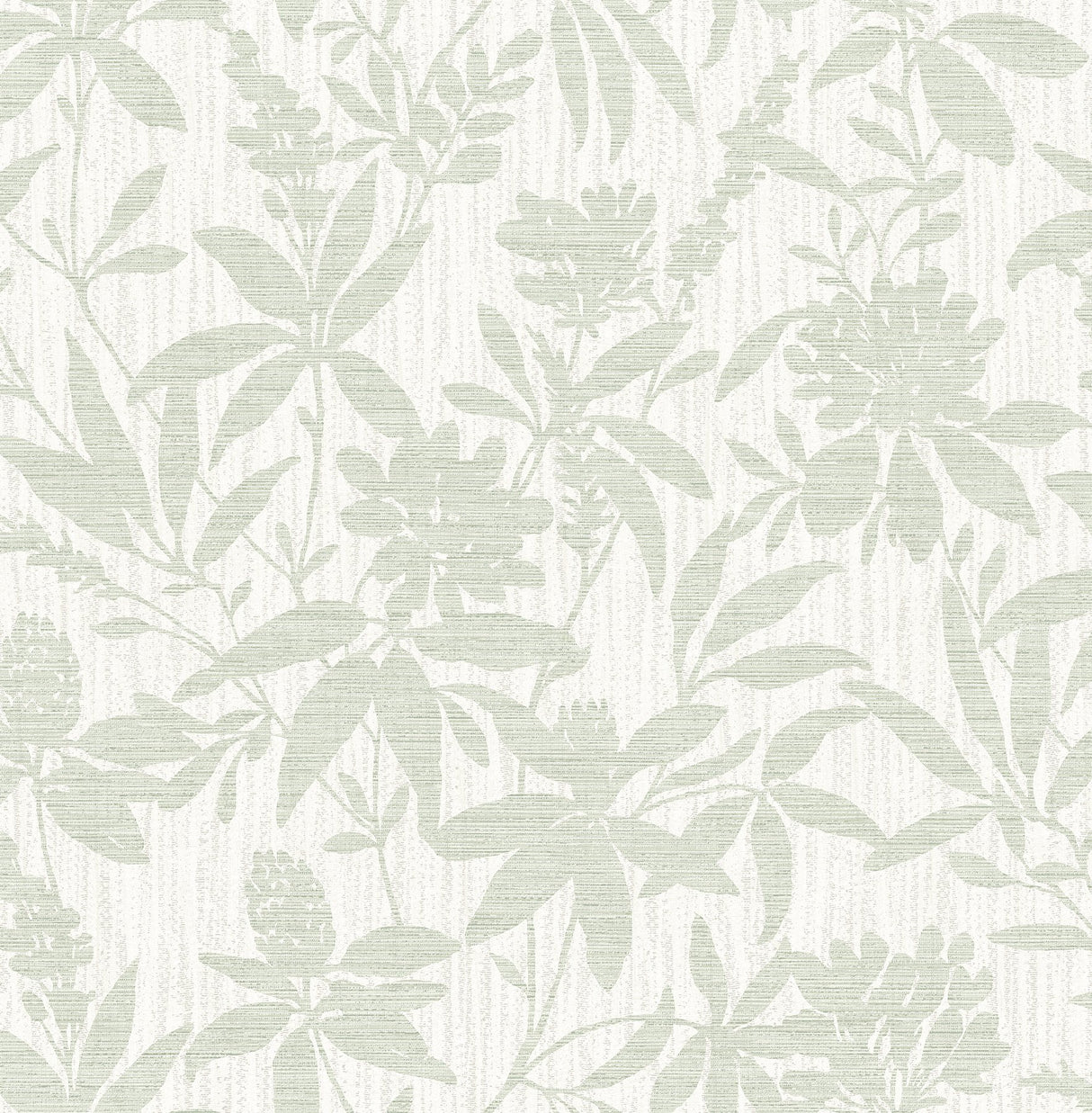Riemann Green Floral Wallpaper with Textured Pearlescent Botanical Pattern - Advantage 4025-82535