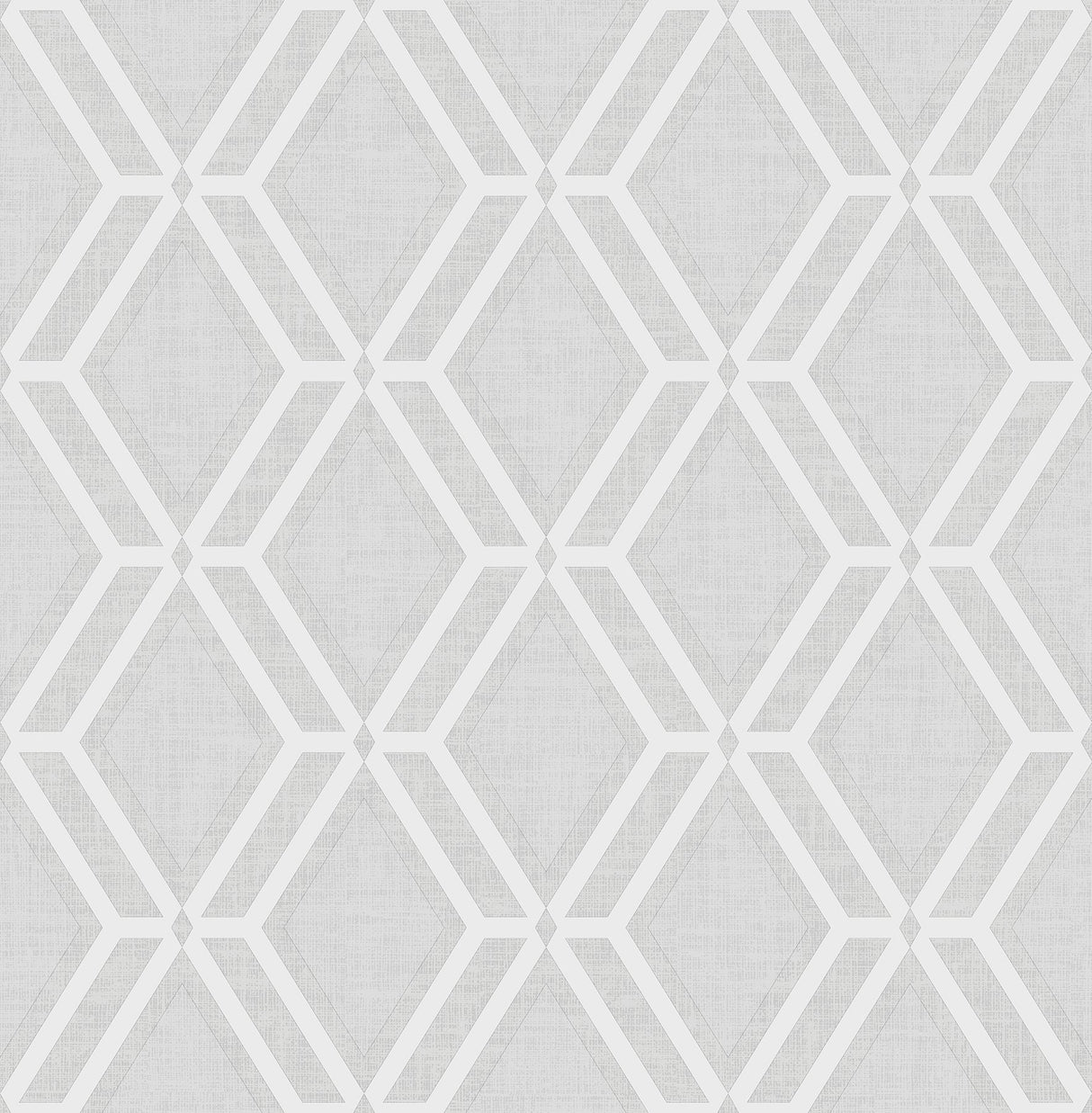 Mersenne Grey Geometric Wallpaper with Modern Geometric Diamond Pattern - Advantage 4025-82545