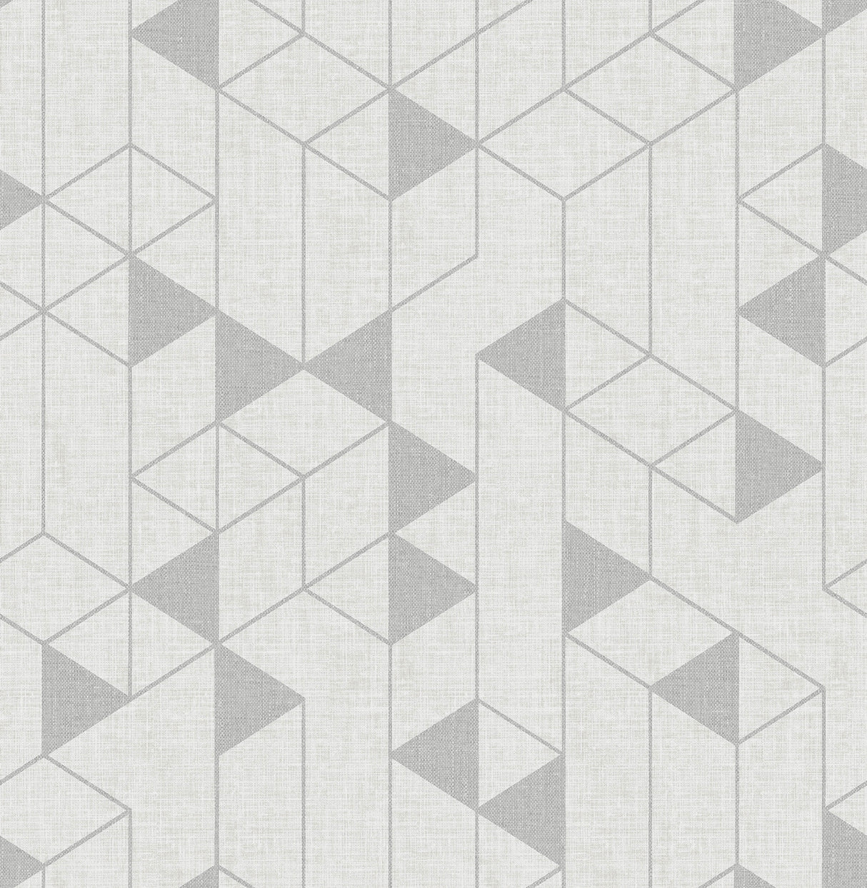 Fairbank Silver Linen Geometric Wallpaper by A-Street Prints - FD26771