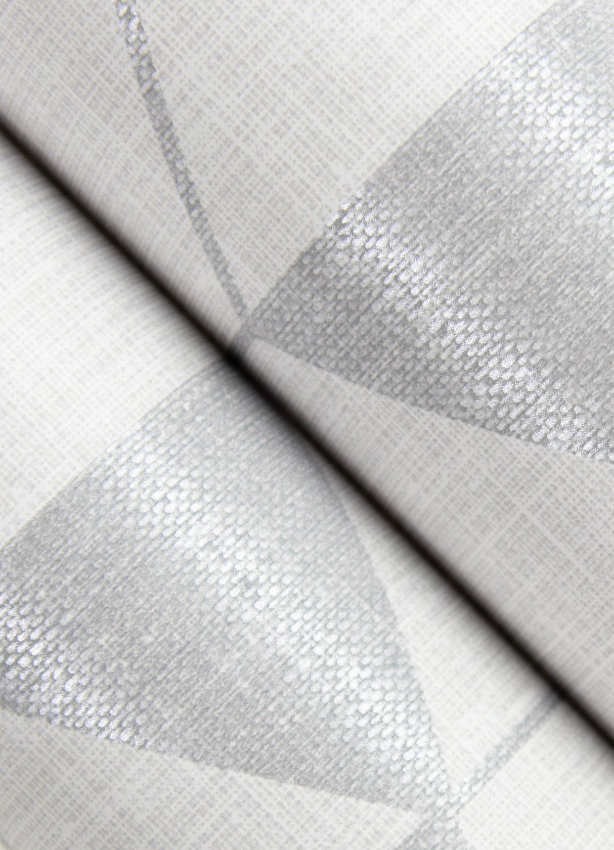 Fairbank Silver Linen Geometric Wallpaper with Modern Metallic Graphic Pattern - Brewster 4034-26771