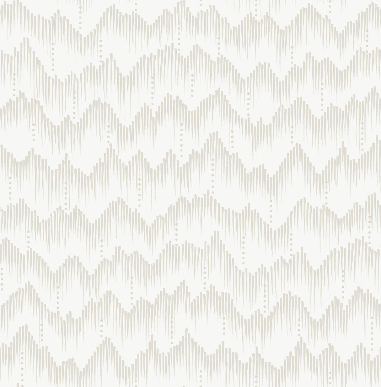 Holmby Bone Brushstroke Zigzag Wallpaper with Metallic Modern Geometric Pattern - Brewster 4034-26778