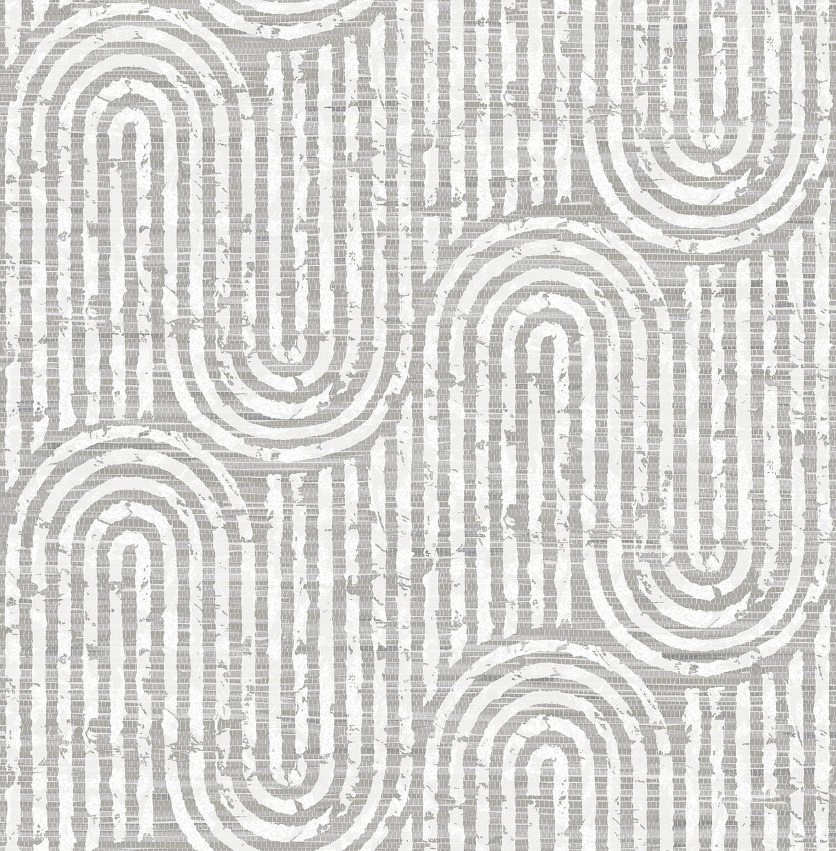 Trippet Grey Zen Waves Wallpaper with Modern Geometric Wave Pattern - A-Street Prints 4034-26785