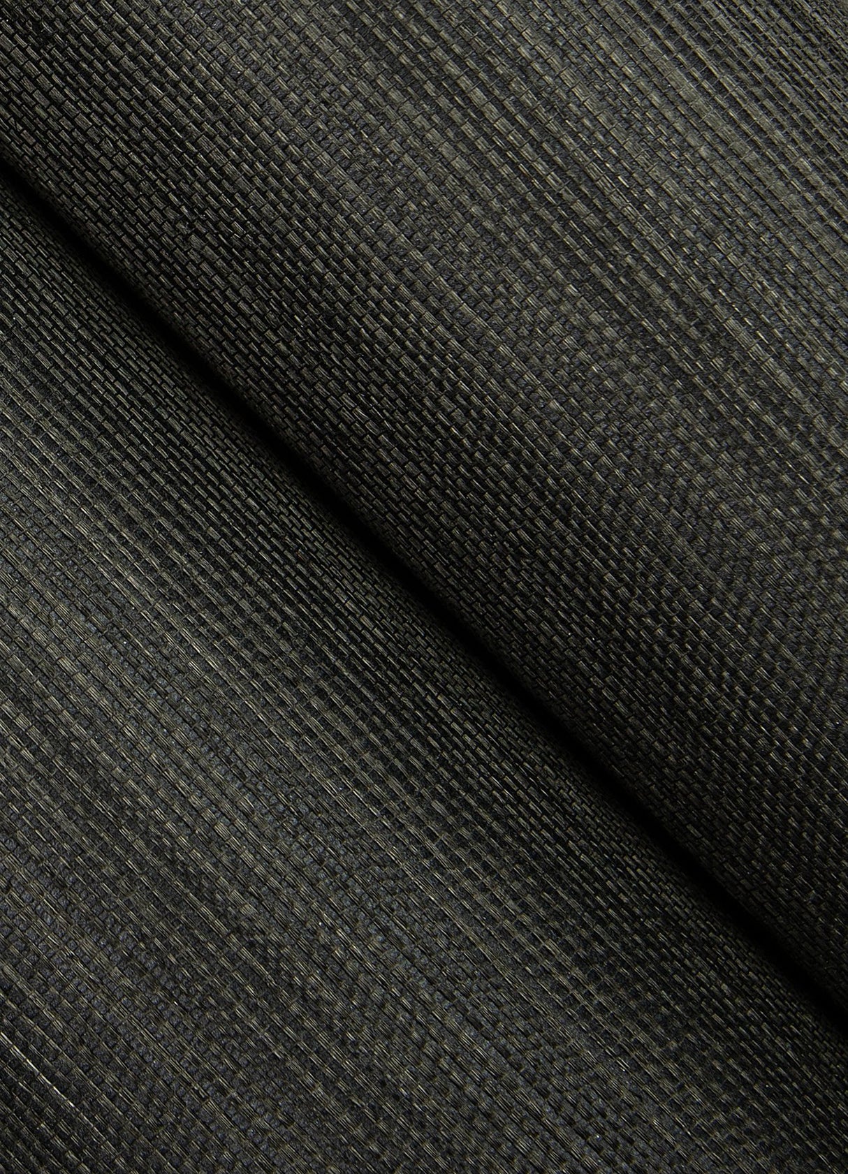 Colcord Black Sisal Grasscloth Wallpaper with Traditional Texture Pattern - Brewster 4034-72100