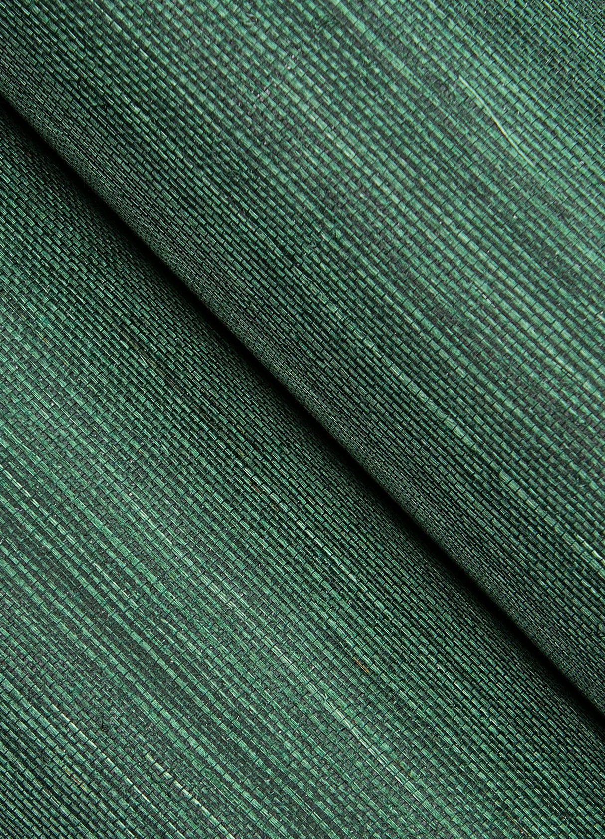 Colcord Dark Green Sisal Grasscloth Wallpaper with Textured Pattern - Brewster 4034-72105