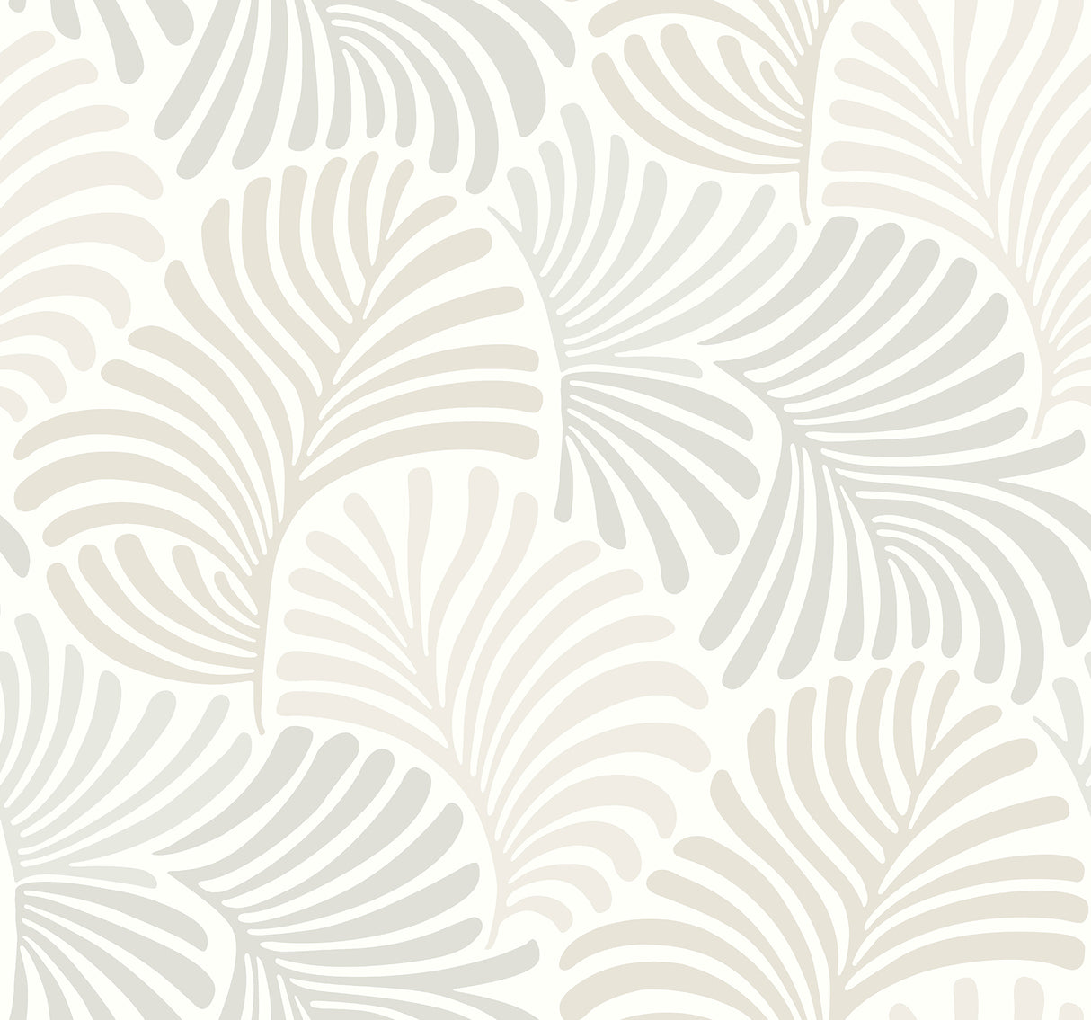 Trousdale Neutral Fanning Flora Wallpaper by A-Street Prints - YK72129