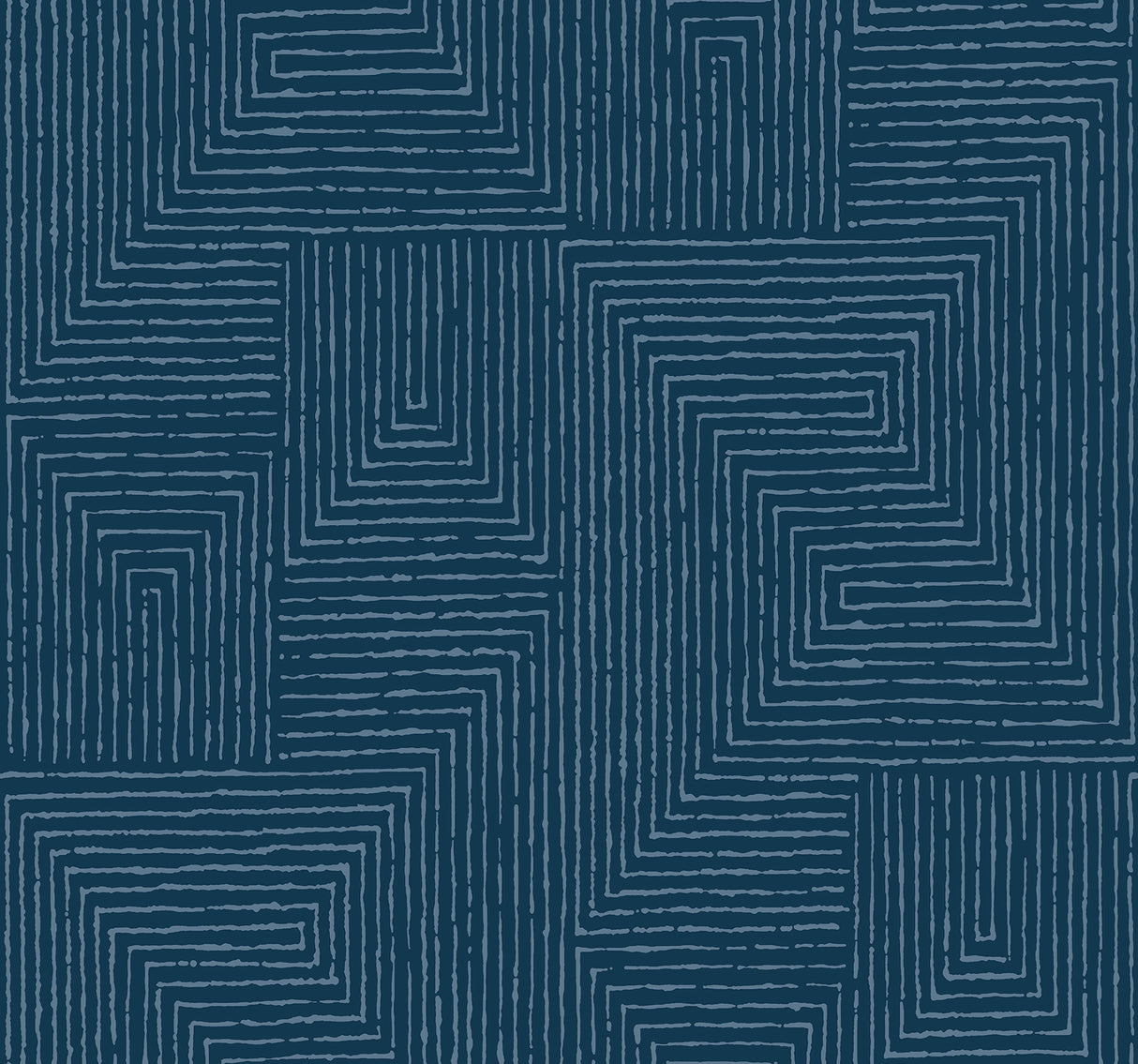 Mortenson Navy Geometric Cork Wallpaper by A-Street Prints - YK72144