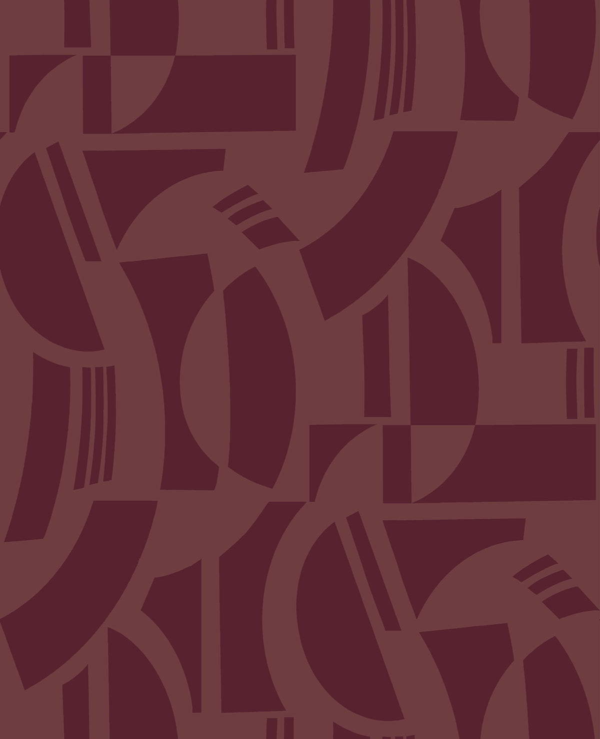 Carter Burgundy Geometric Flock Wallpaper by A-Street Prints - SP87380