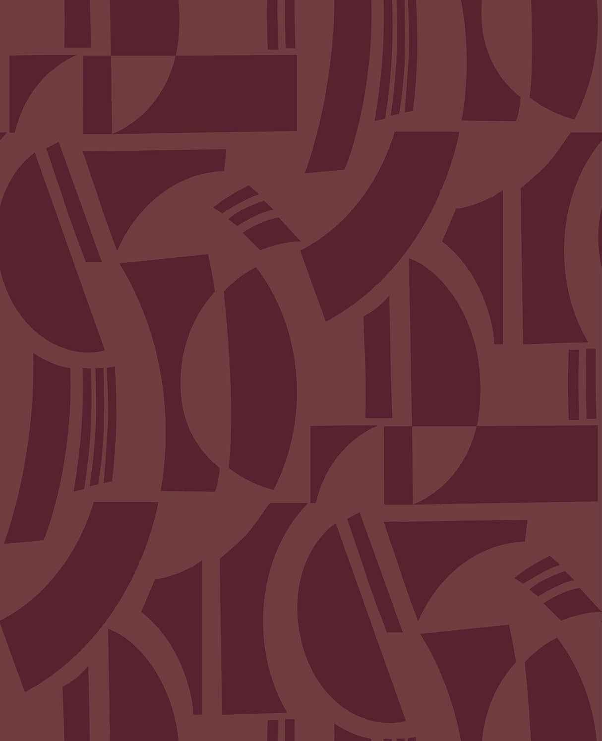Carter Burgundy Geometric Flock Wallpaper by A-Street Prints - SP87380