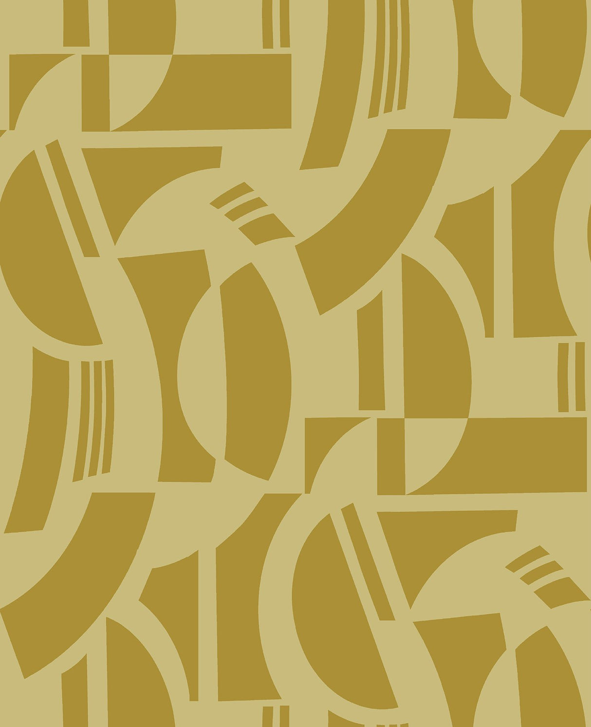 Carter Gold Geometric Flock Wallpaper with Modern Graphic Pattern - A?Street Prints 4034-87382