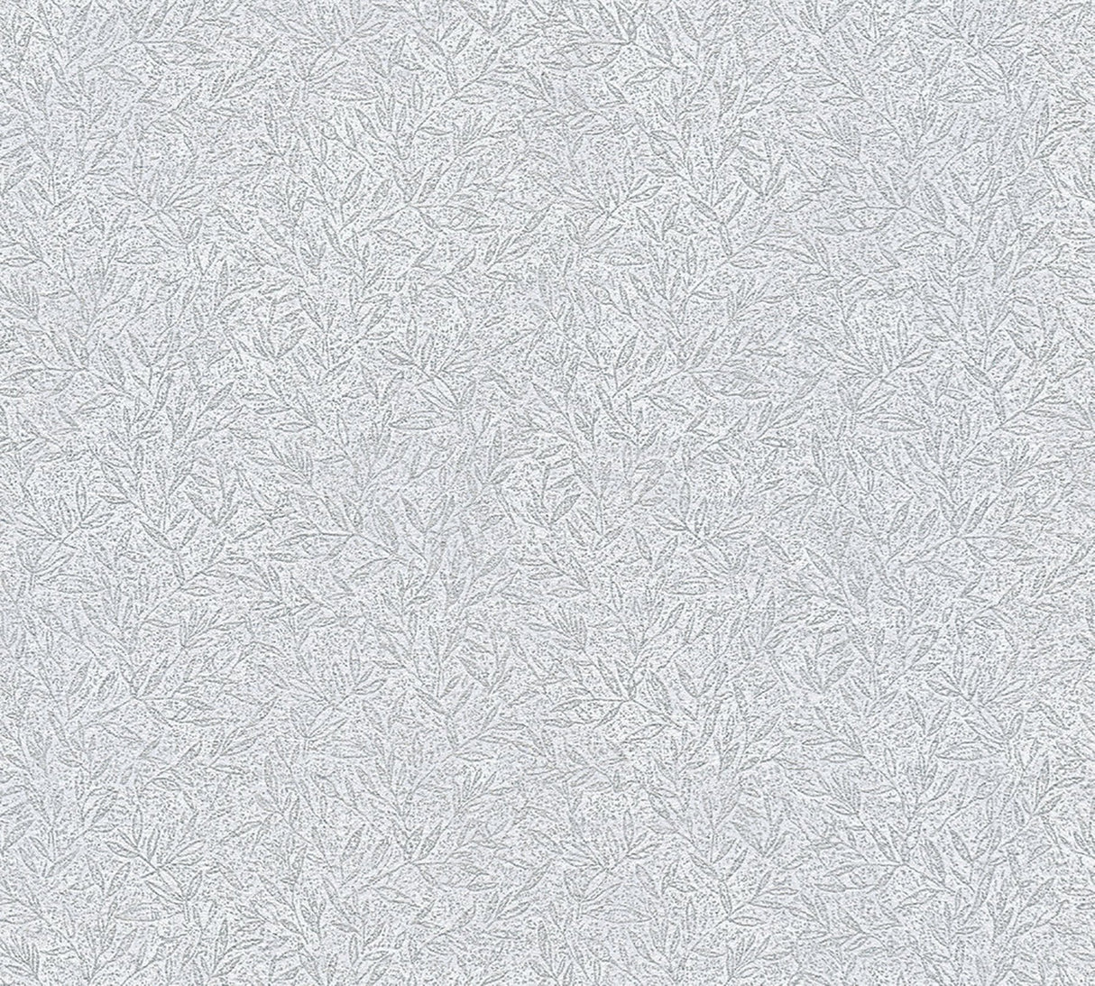 Sayuri Silver Leaf Trail Grey Wallpaper with Metallic Textured Leaf Pattern - Advantage 4035-37837-1