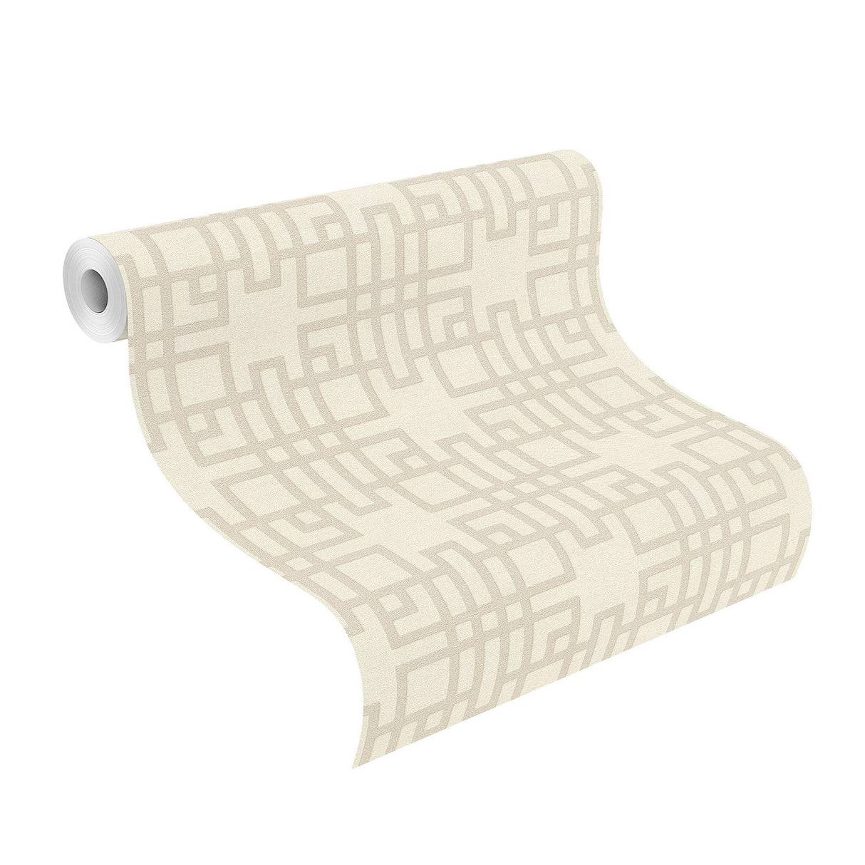 Mana White Trellis Textured Vinyl Wallpaper with Geometric Trellis Pattern - Advantage 4035-409239