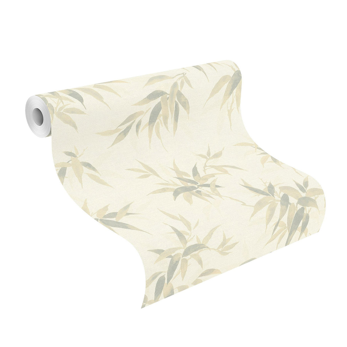 Minori White Leaves Wallpaper with Textured Botanical Leaf Motif - Brewster 4035-409741