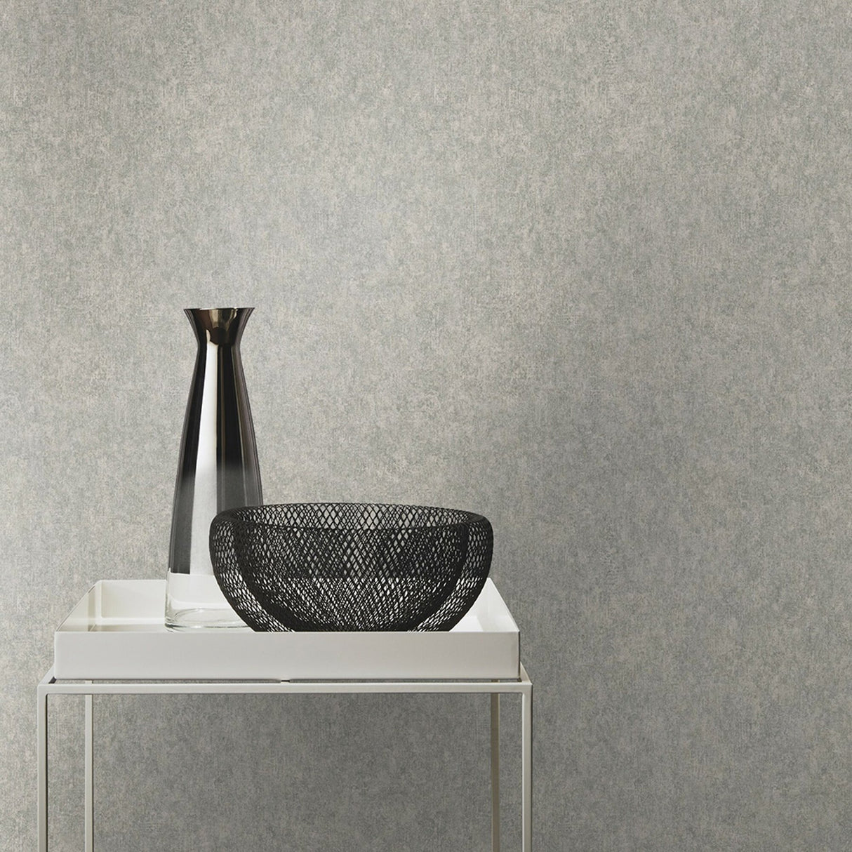 Genki Grey Distressed Wallpaper with Plaster Effects Texture - Advantage 4035-617191