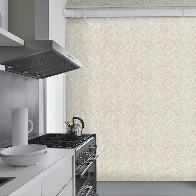 Madoka Silver Chevron Wallpaper with Glam Metallic Textured Graphics - Advantage 4035-617511
