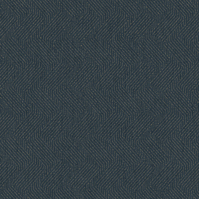 Elbert Navy Zig Zag Wallpaper with Textured Geometric Feature Wall Pattern - Advantage 4041-35901