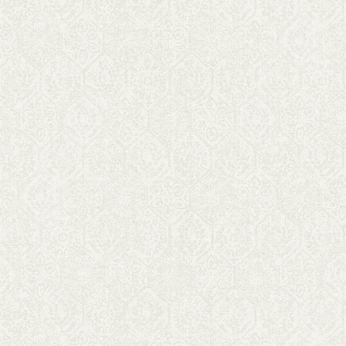 Edsel Cream Geometric Wallpaper with Ornate Hexagon Motif - Advantage 4044-38022-1