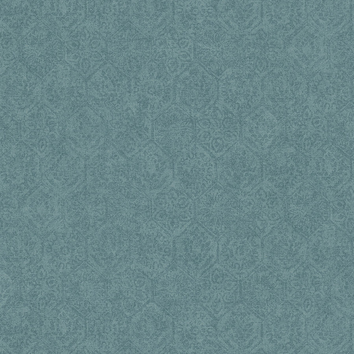 Edsel Blue Geometric Wallpaper with Distressed Floral Hexagon Motif - Advantage 4044-38022-5