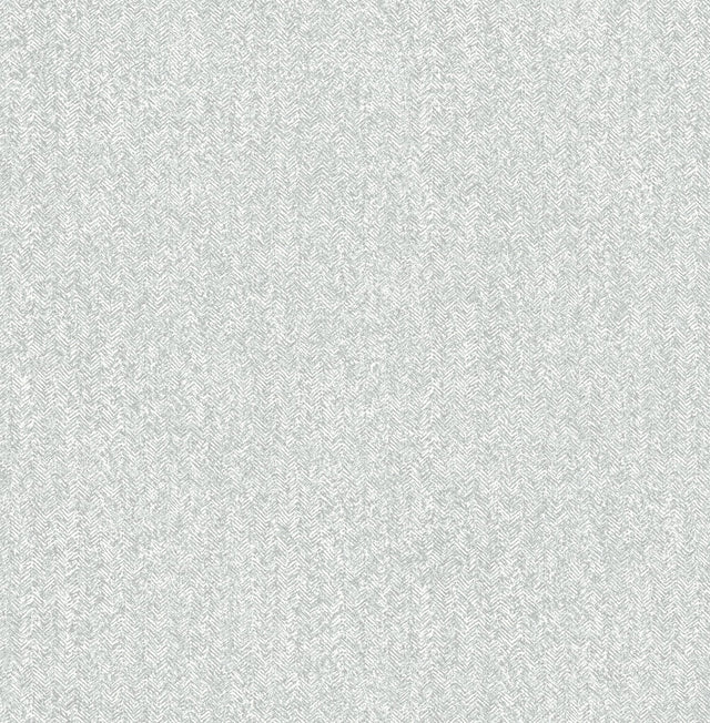 Ashbee Light Grey Tweed Wallpaper with Raised Ink Chevron Herringbone - Brewster 4046-26160