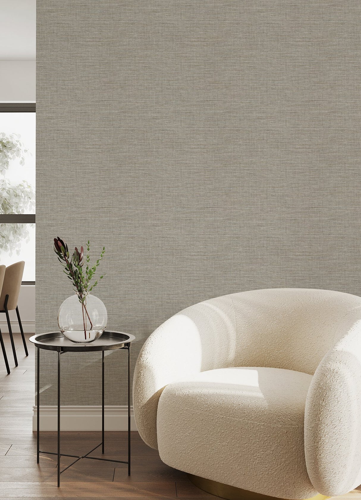 Exhale Stone Texture Wallpaper with Faux Grasscloth Basketweave - A-Street Prints 4046-26462