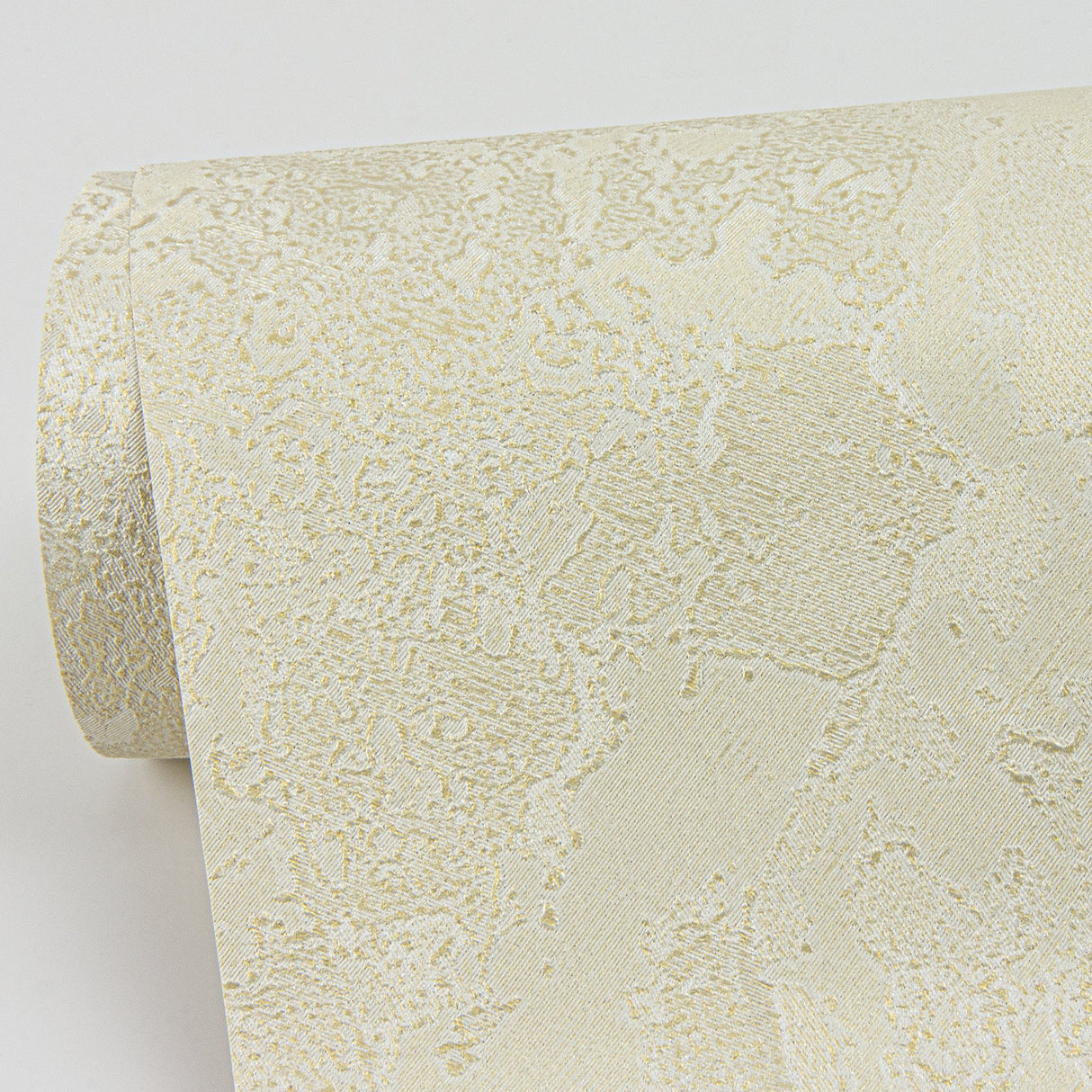Francesca Champagne Texture Wallpaper with Glam Plaster Effects - Brewster 4058-21731
