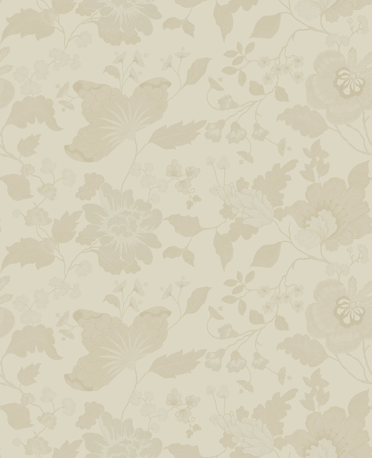 Vittoria Cream Floral Wallpaper with Raised Ink Botanical Pattern - Sirpi 4058-24842