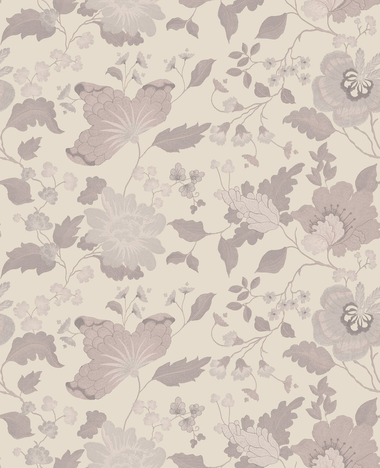 Vittoria Rose Floral Wallpaper with Raised Ink Botanical Motif - Sirpi 4058-24845