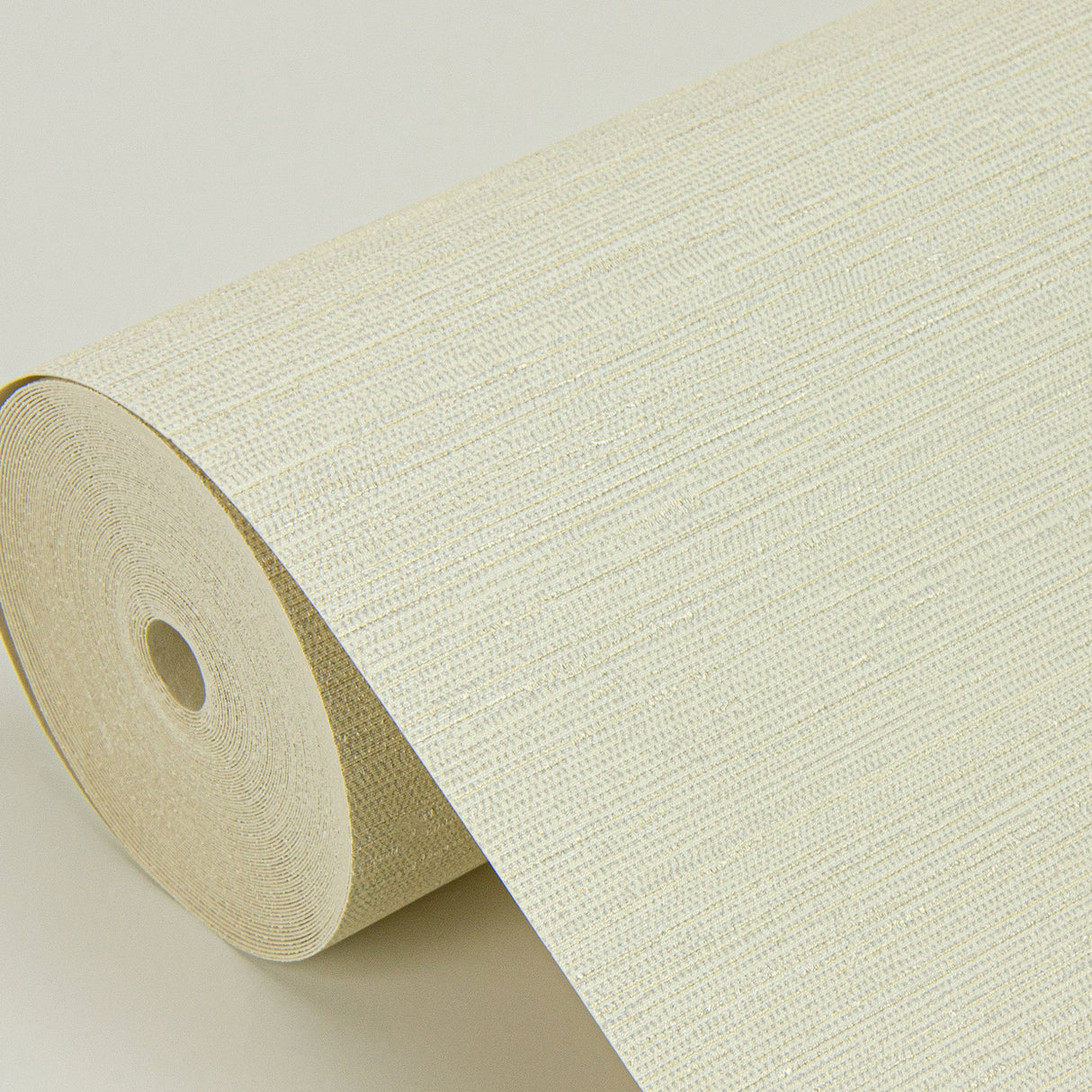 Aida Light Yellow Horizontal Silk Wallpaper with Textured Fabric & Woven Look - Sirpi 4058-24851
