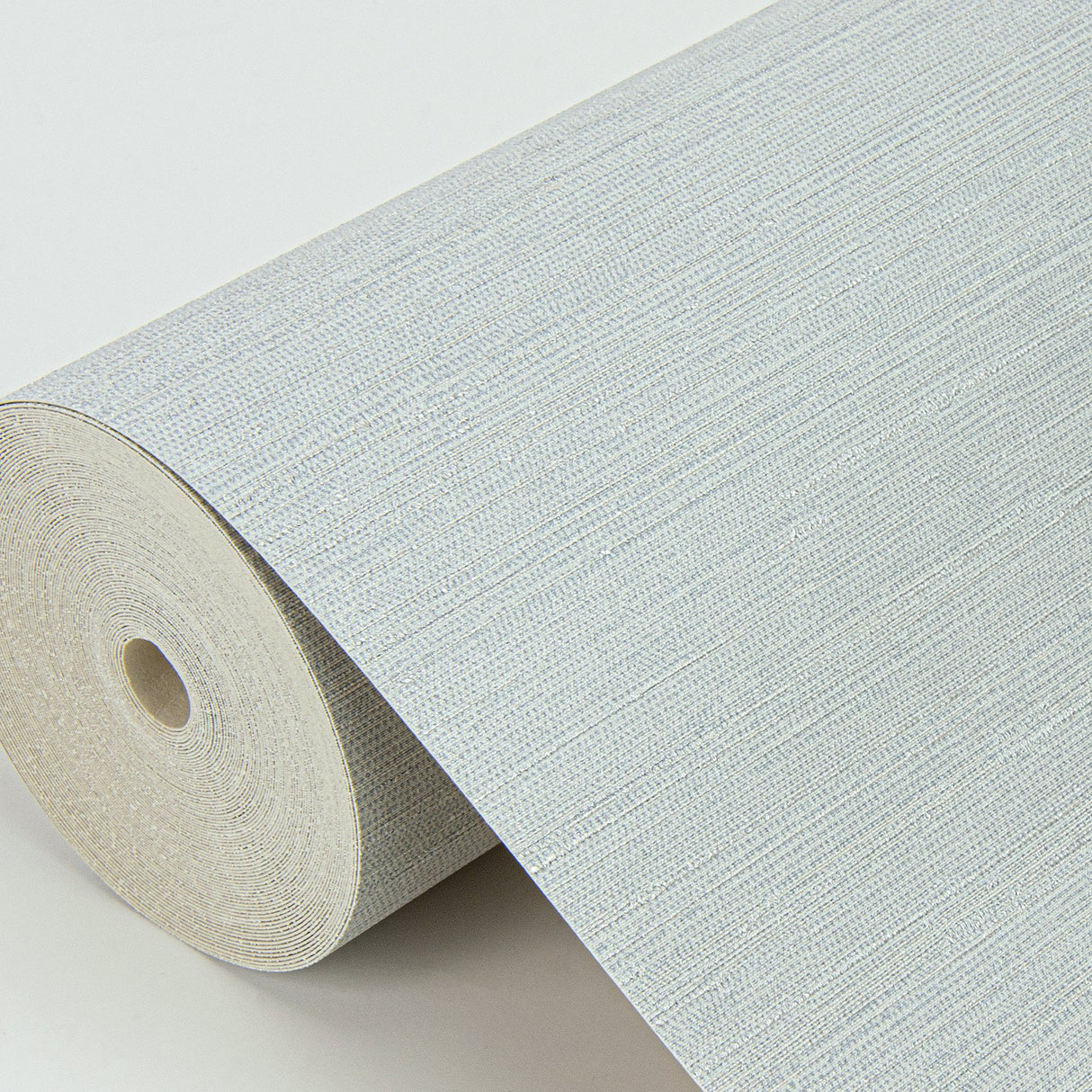 Aida Light Blue Horizontal Silk Wallpaper with Textured Fabric & Woven Look - Sirpi 4058-24856