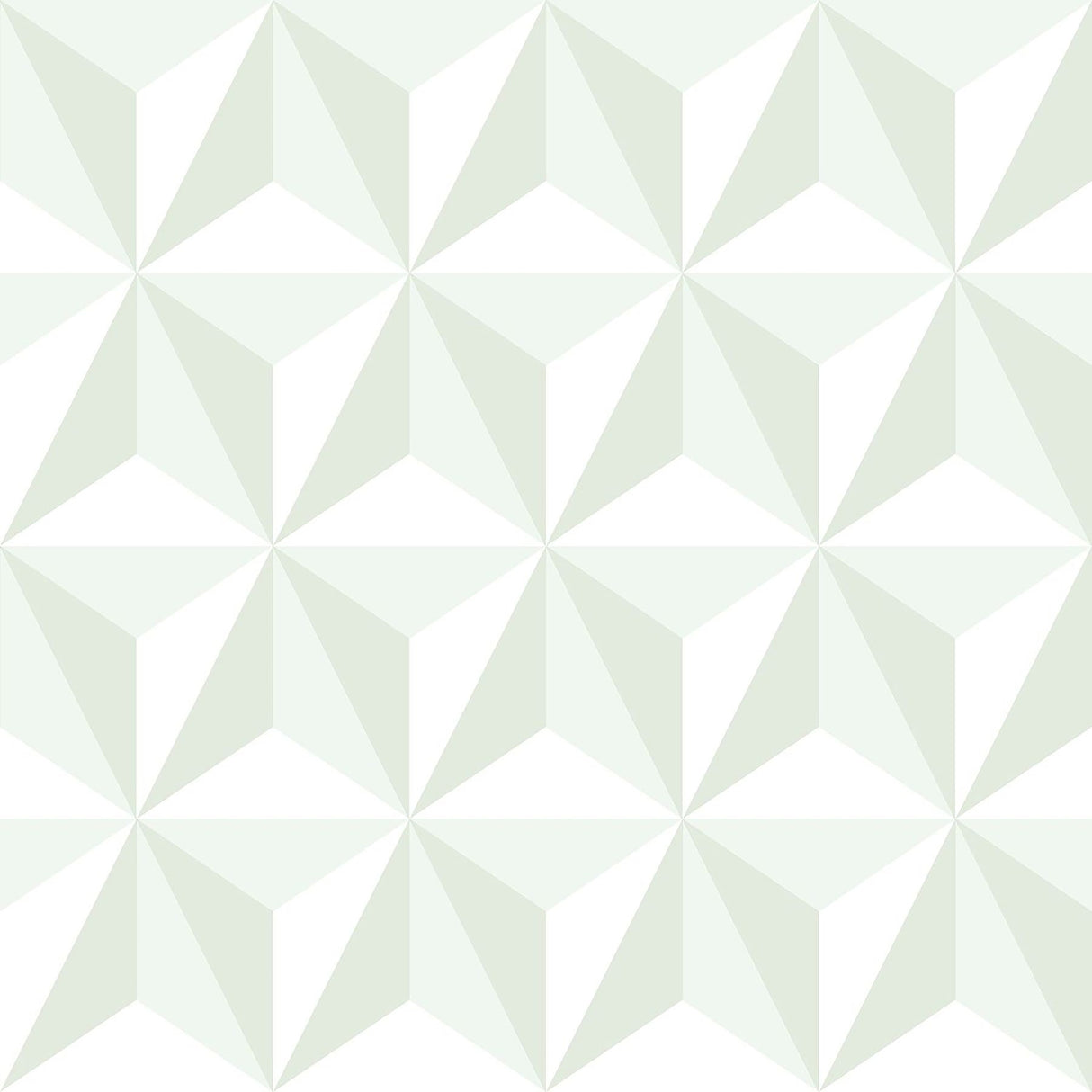 Adella Sage Geometric Wallpaper with Soft Green Six-Pointed Star Motif - Chesapeake 4060-138913
