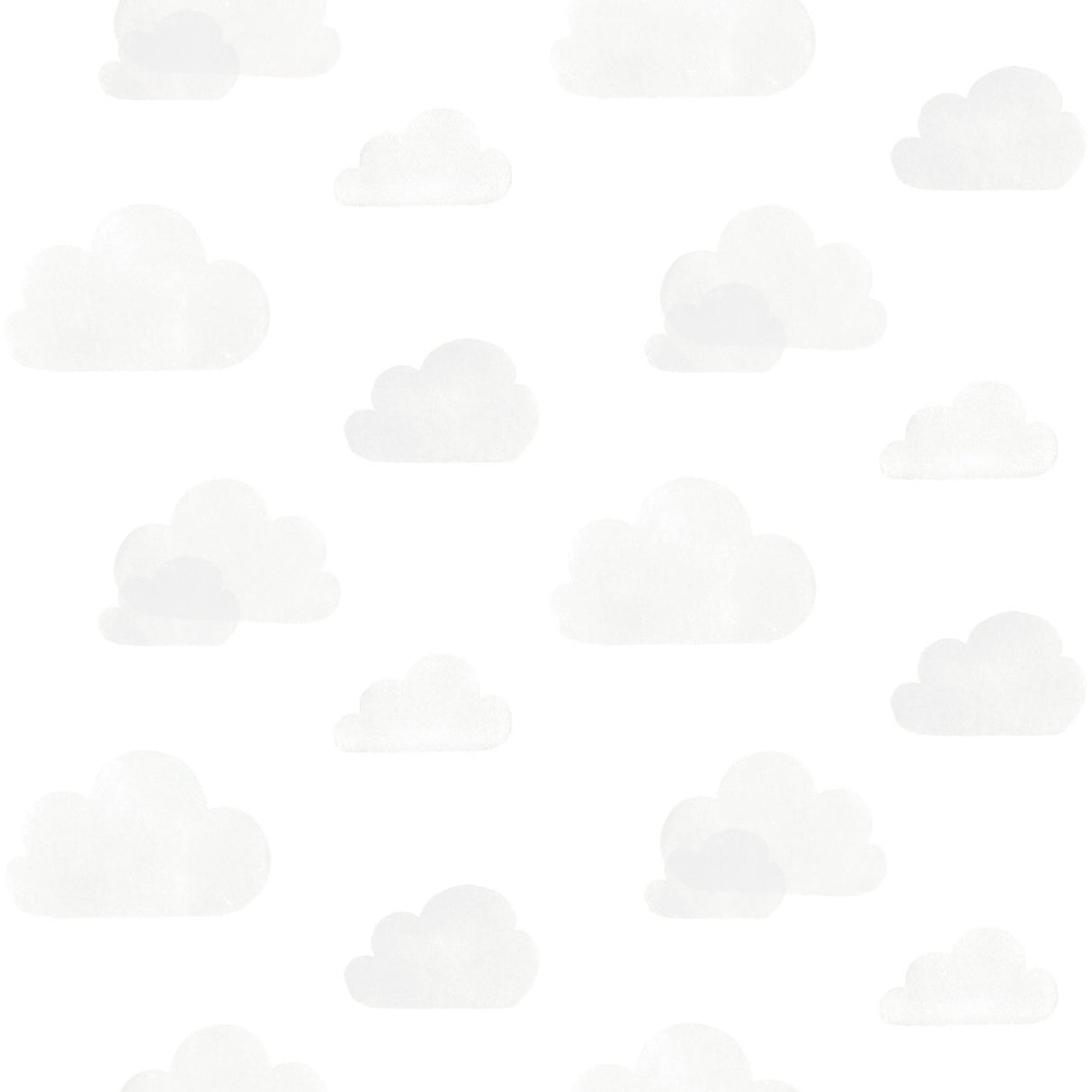 Irie Grey Clouds Wallpaper with Kids Graphic Cloud Pattern - Chesapeake 4060-138945