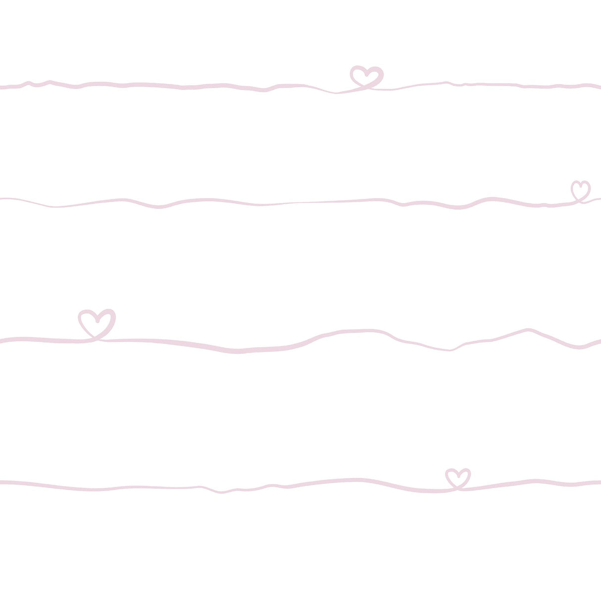 Love & Hearts Pink Script Wallpaper with Kids Novelty Graphics - Chesapeake 4060-381402