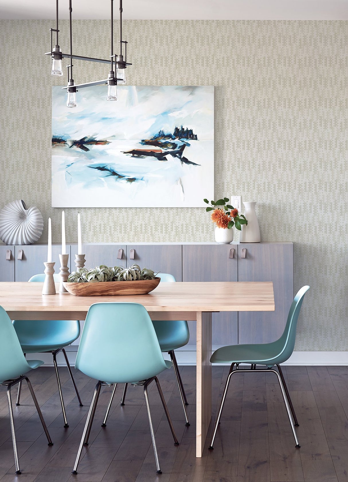Erik Light Grey Building Blocks Wallpaper with Scandinavian Geometric Dot Motif - A-Street Prints 4066-26509