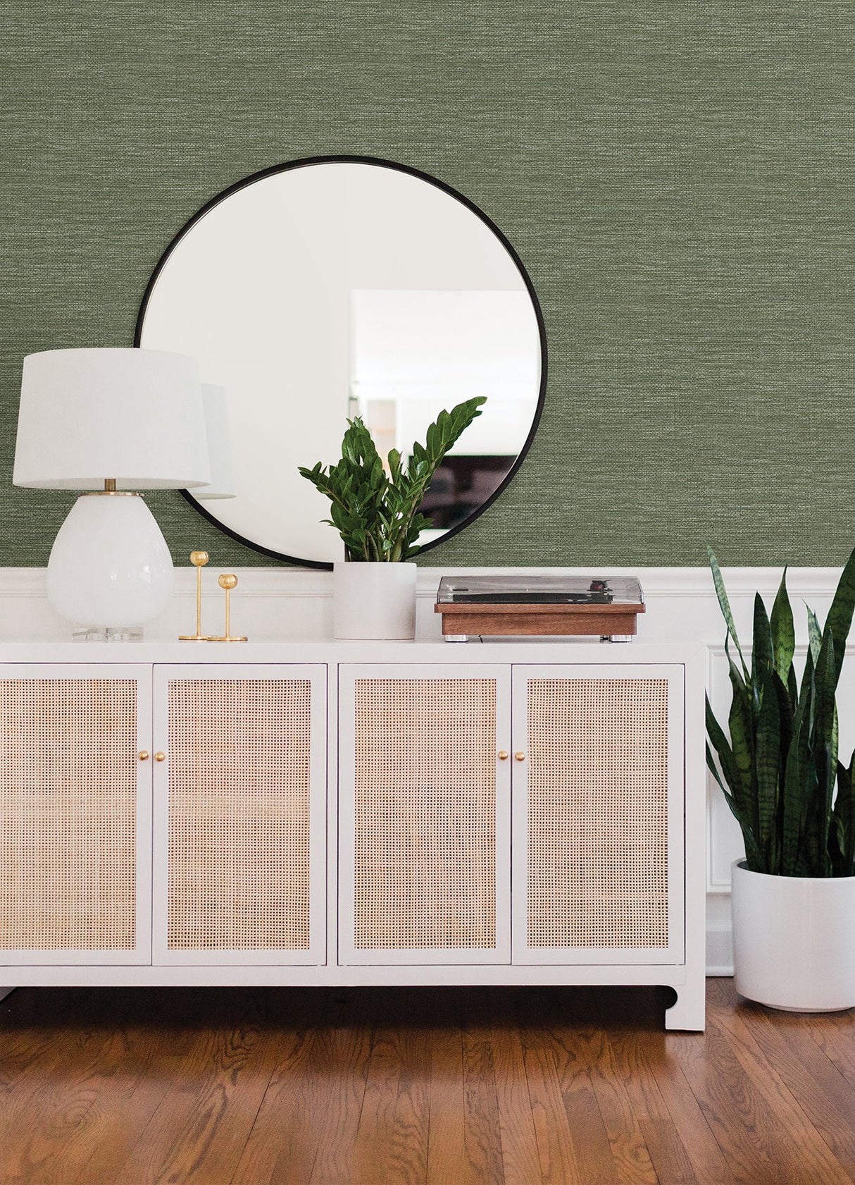 Malin Moss Faux Grasscloth Wallpaper with Raised Ink Modern Graphic Texture - A-Street Prints 4066-26561