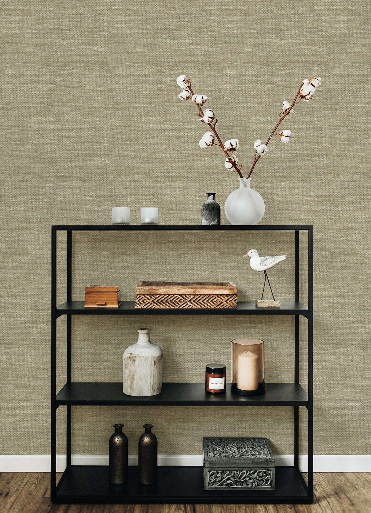 Malin Wheat Faux Grasscloth Wallpaper with Raised Ink Texture - A-Street Prints 4066-26563