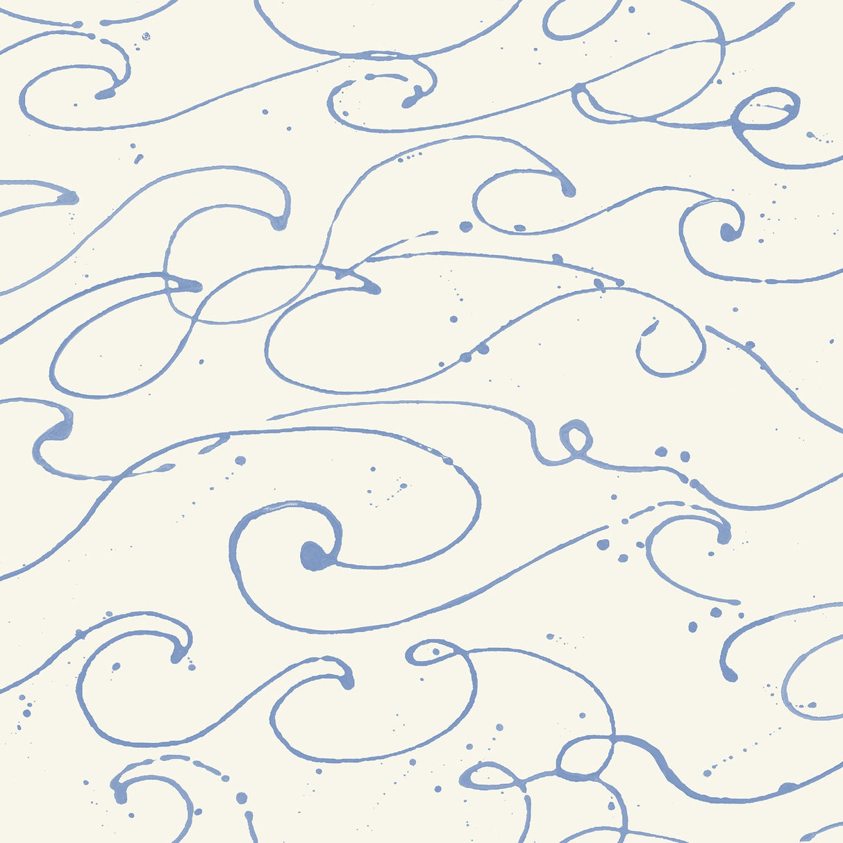 Kuroshio Light Blue Ocean Wave Wallpaper with Abstract Coastal Motif - Chesapeake 4071-71005