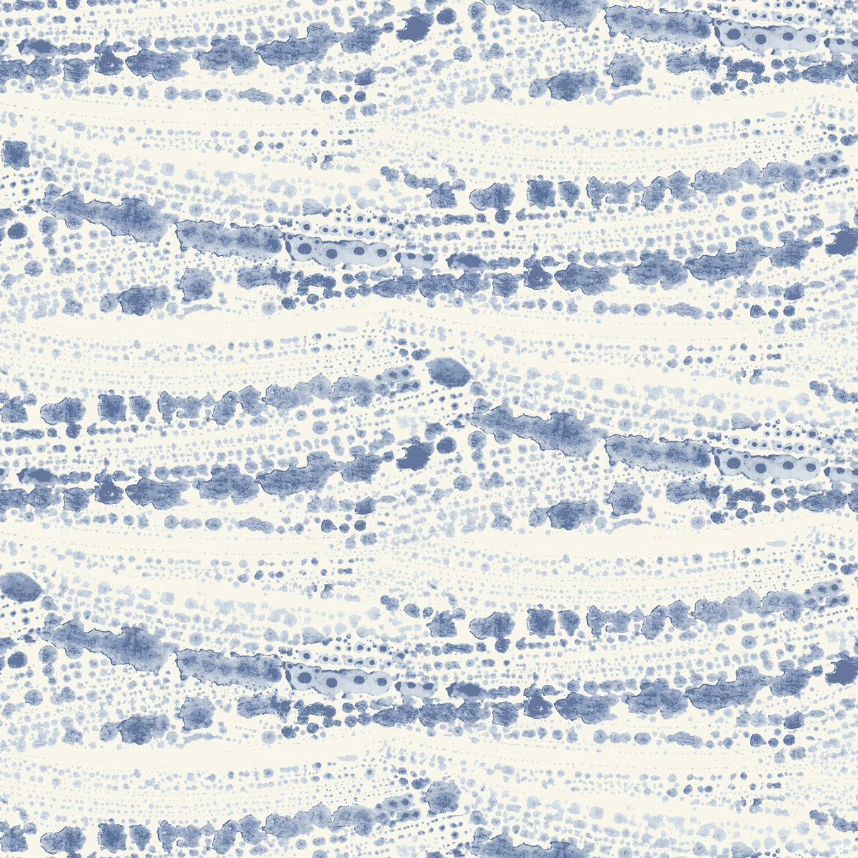 Rannell Navy Abstract Scallop Wallpaper with Coastal Sure Strip Design - Chesapeake 4071-71046