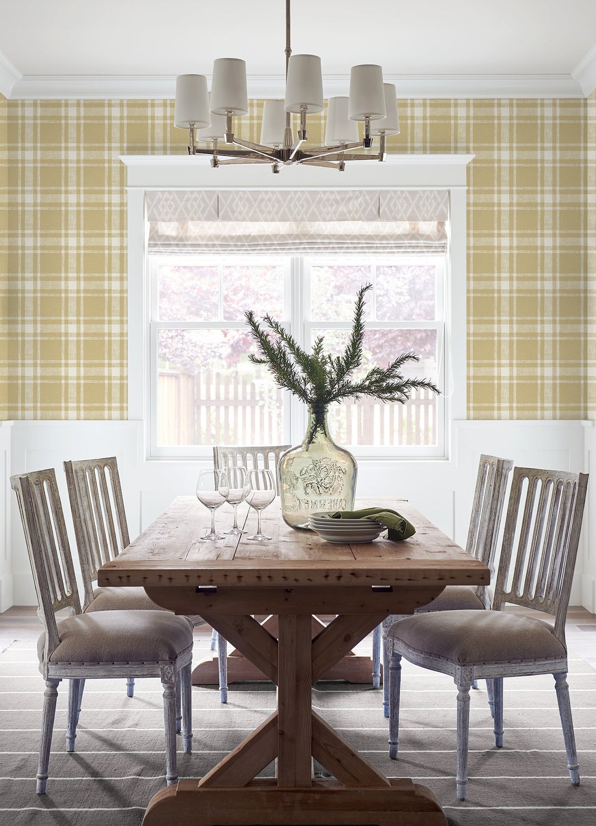 Antoine Wheat Flannel Wallpaper with Fabric & Woven Textures Country Style - Chesapeake 4072-70015
