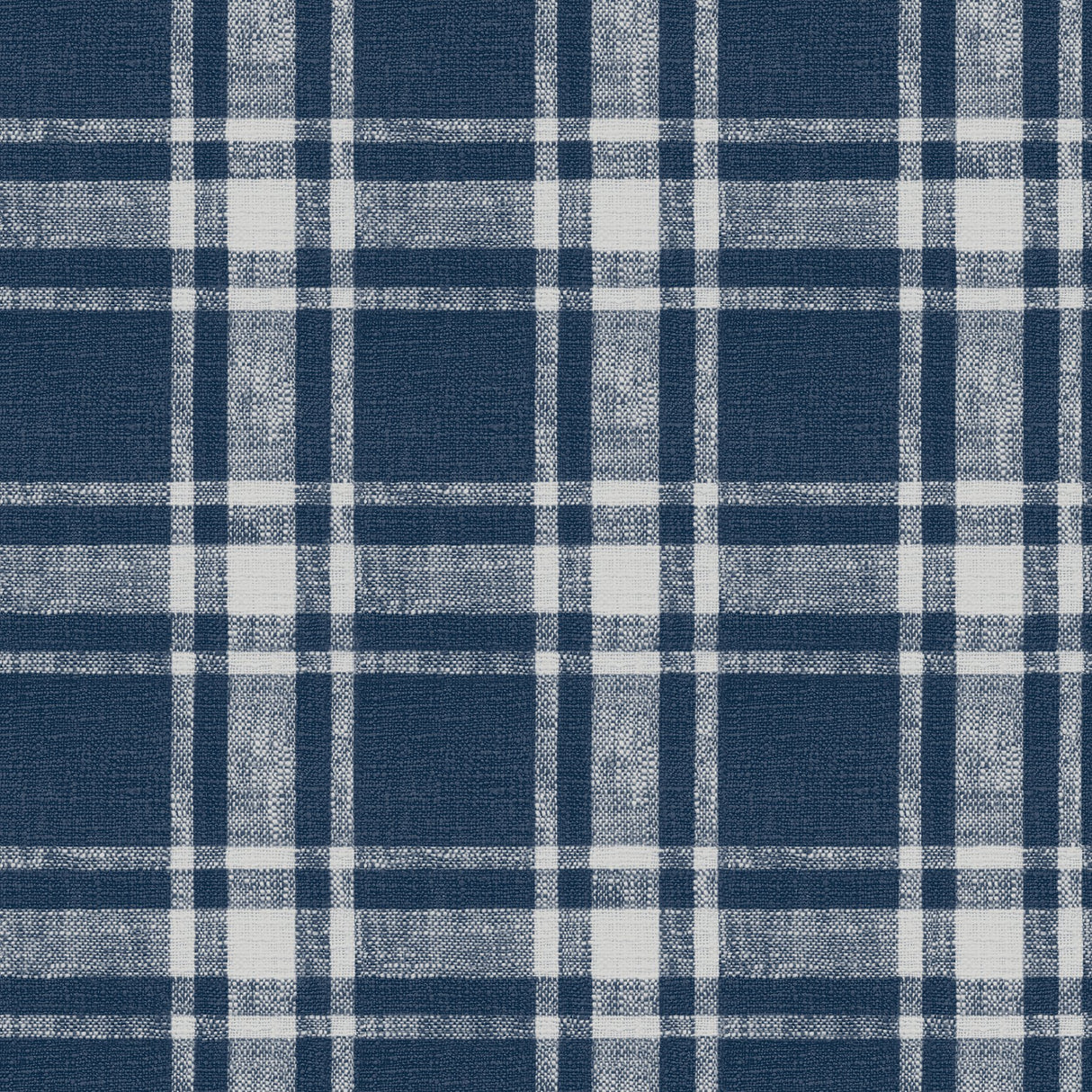 Antoine Dark Blue Flannel Wallpaper with Plaid Fabric Texture - Chesapeake 4072-70019