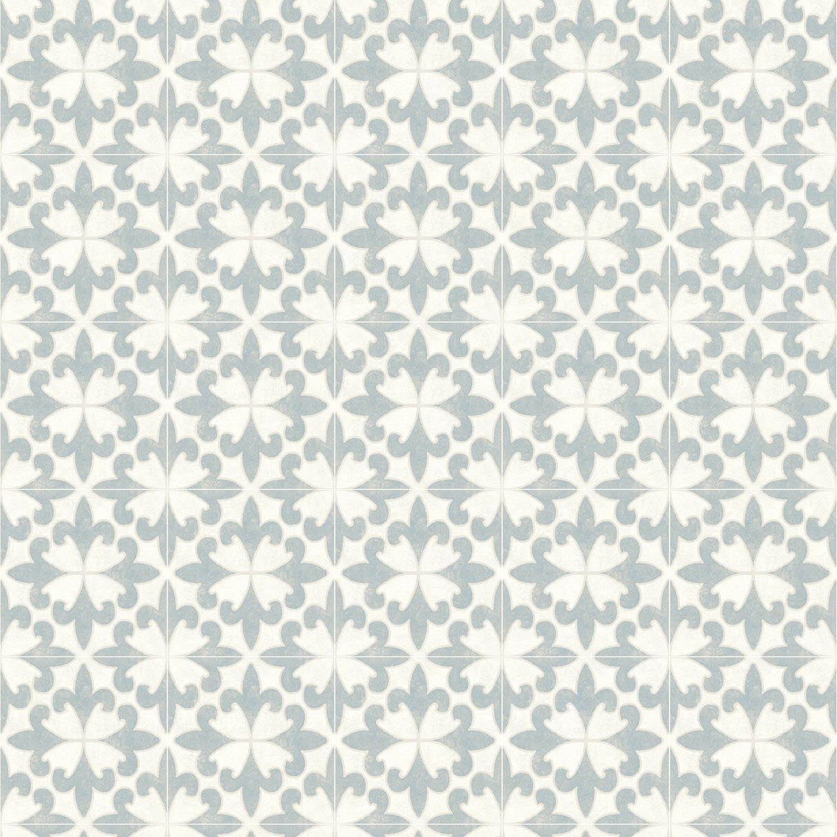 Remy Teal Fleur Tile Wallpaper with French Fleur-de-Lis Graphic Motif - Chesapeake 4072-70035