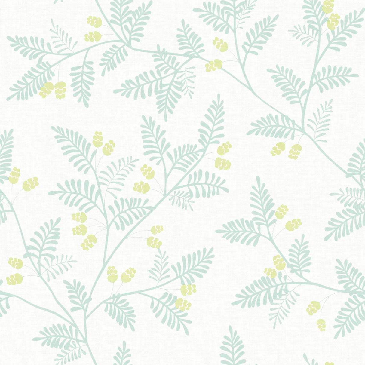 Ardell Seafoam Botanical Wallpaper with Farmhouse Non Woven Style - Brewster 4074-26601