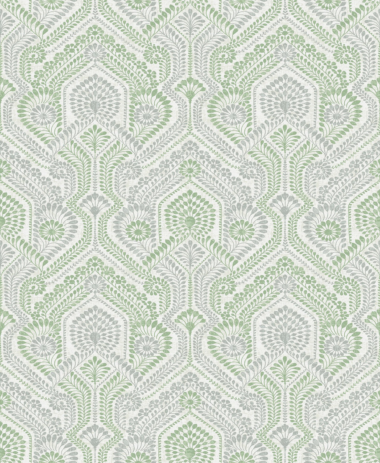 Fernback Green Ornate Botanical Wallpaper with Farmhouse Botanical Pattern - A-Street Prints 4074-26614