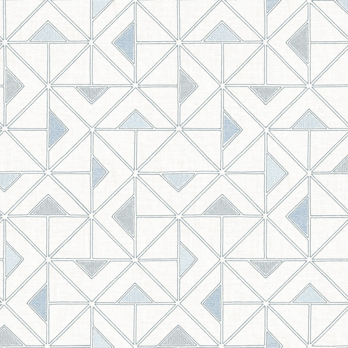 Jekyl Blue Triangles Wallpaper with Retro Geometric Pattern - A-Street Prints 4074-26635